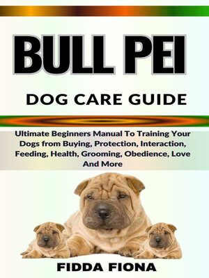 cover image of BULL PEI DOG CARE GUIDE